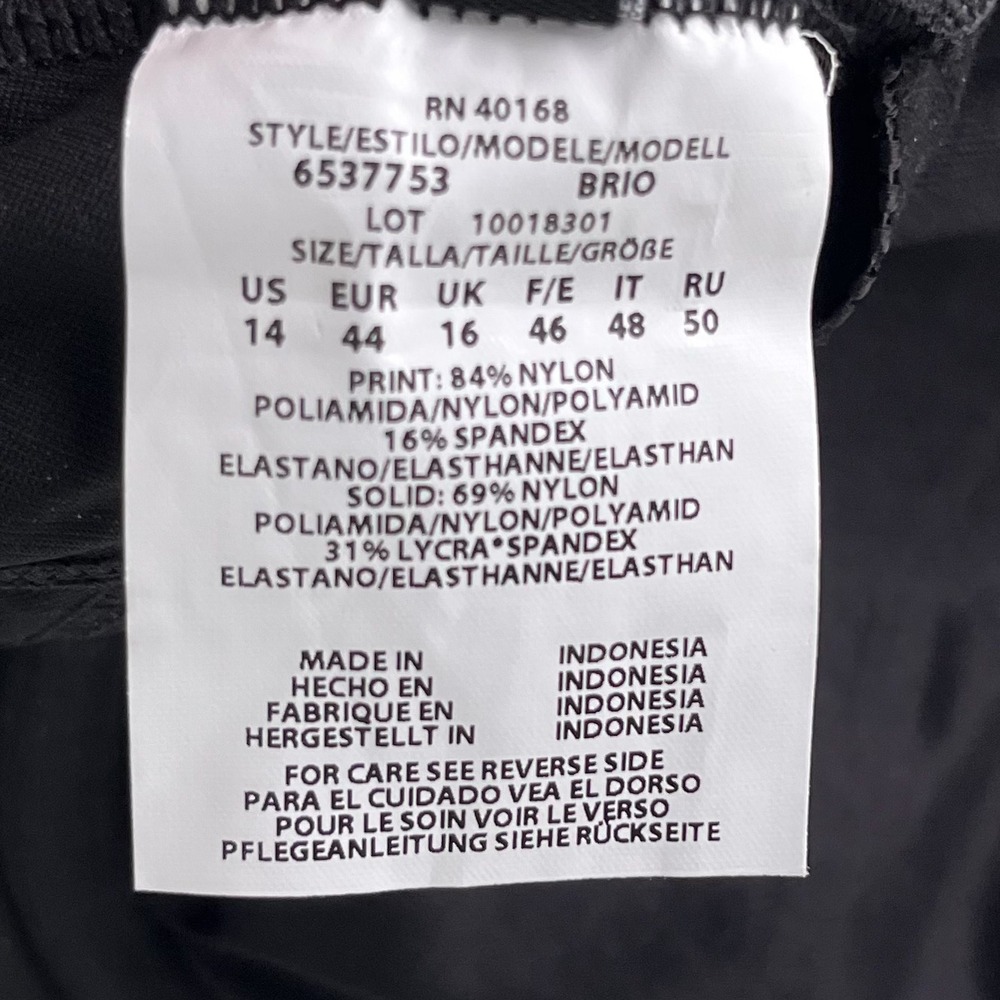 Miraclesuit Raya De Sol Brio One Piece Slimming Swimsuit Womens 14 Black Mutli - Picture 11 of 11
